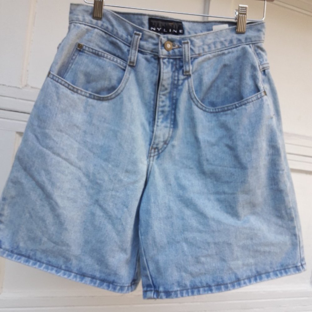 Vintage High Waisted Jean Shorts Slouch Curvy Retro 1980s VTG 90s Size 30W